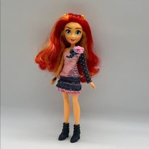 My little Pony Sunset Summer Doll with Red Hair and Pink Dress